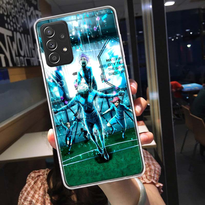 Blue Lock Anime Phone Case for Samsung A54 A57 A37 A17 A14 A15 A12 A24 A34 A55 A35 A25 A52S A07 A05S A04S A22 A32 A72 Galaxy Not