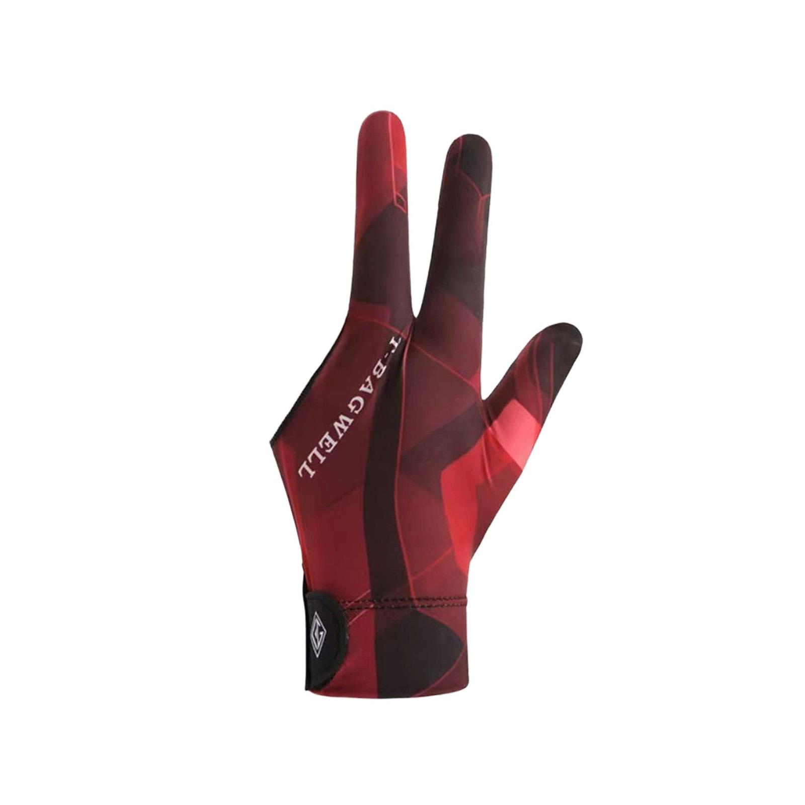 

1pc Left Hand Snooker Glove Professional 3 Finger Pool Gloves Ice Silk Anti-Slip Elasticity Breathable Billiard Glove