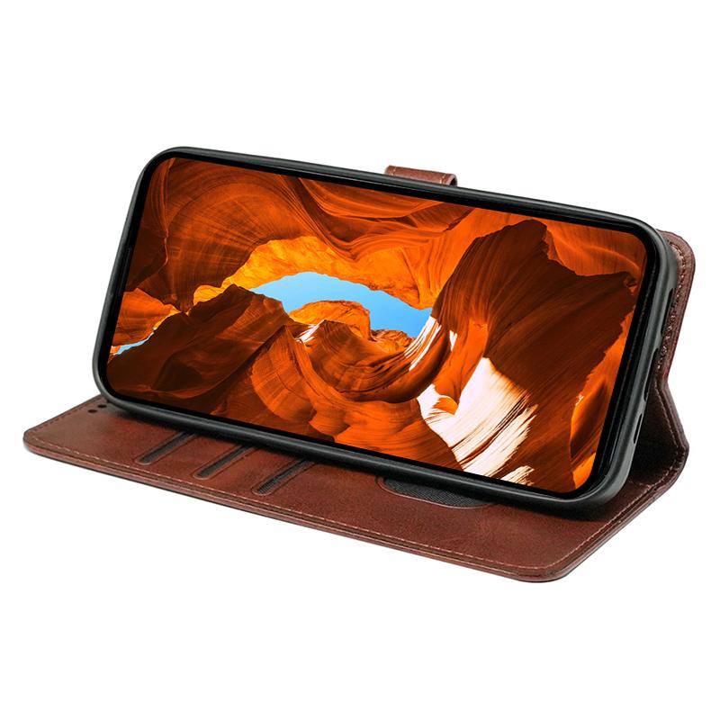 For Samsung Galaxy M34 5G/F34 5G Case Round Magnetic Clasp PU Leather Phone Cover
