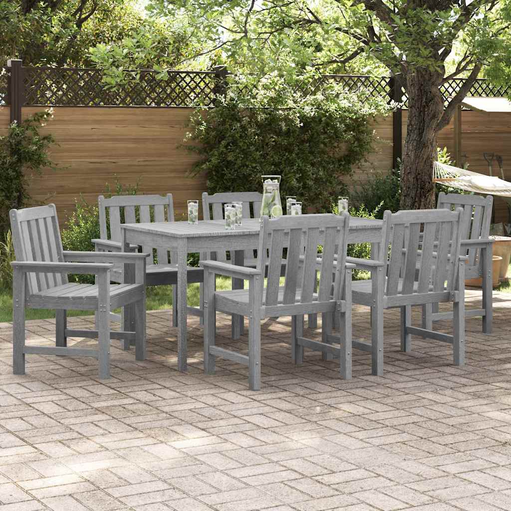 Garden Chair 6 Pcs Light Grey 65.5 X 59 X 88 Cm Polyethylene