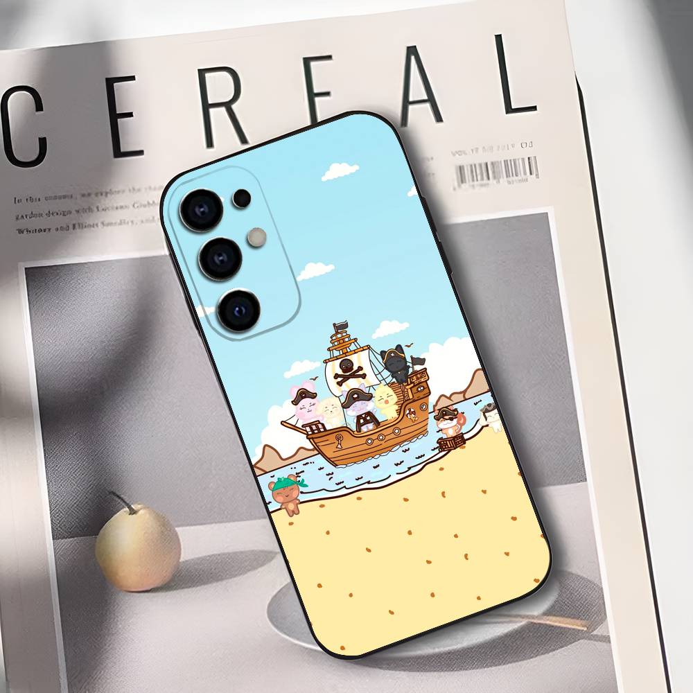 A-ANITEEZ Cute Phone Case For Samsung S25,S24,S21,S22,S23,S30,Ultra,S20,Plus,Soft Silicone Black Cover Samsung S26Plus