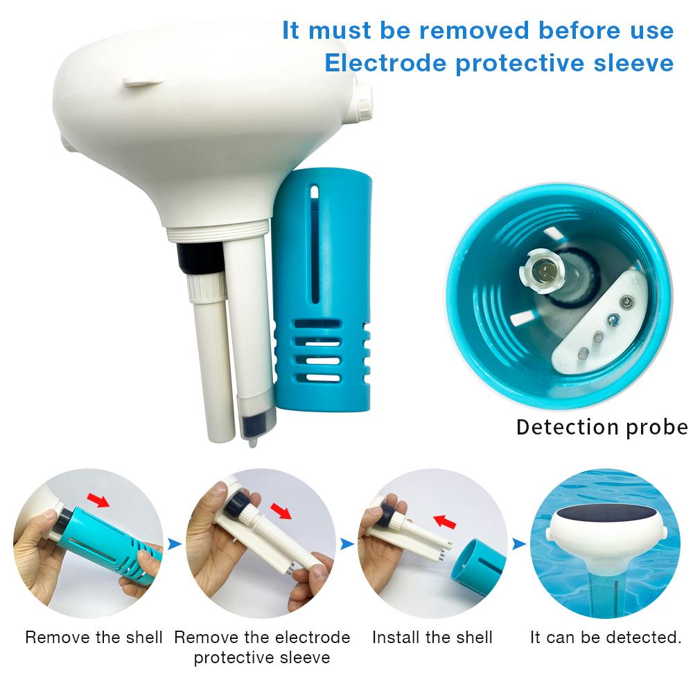 7 In 1 Tuya ZigBee Intelligent Chlorin Meter Pool Water Quality Tester PH ORP Total Dissolved Solids Salinity Temp CL  Meter