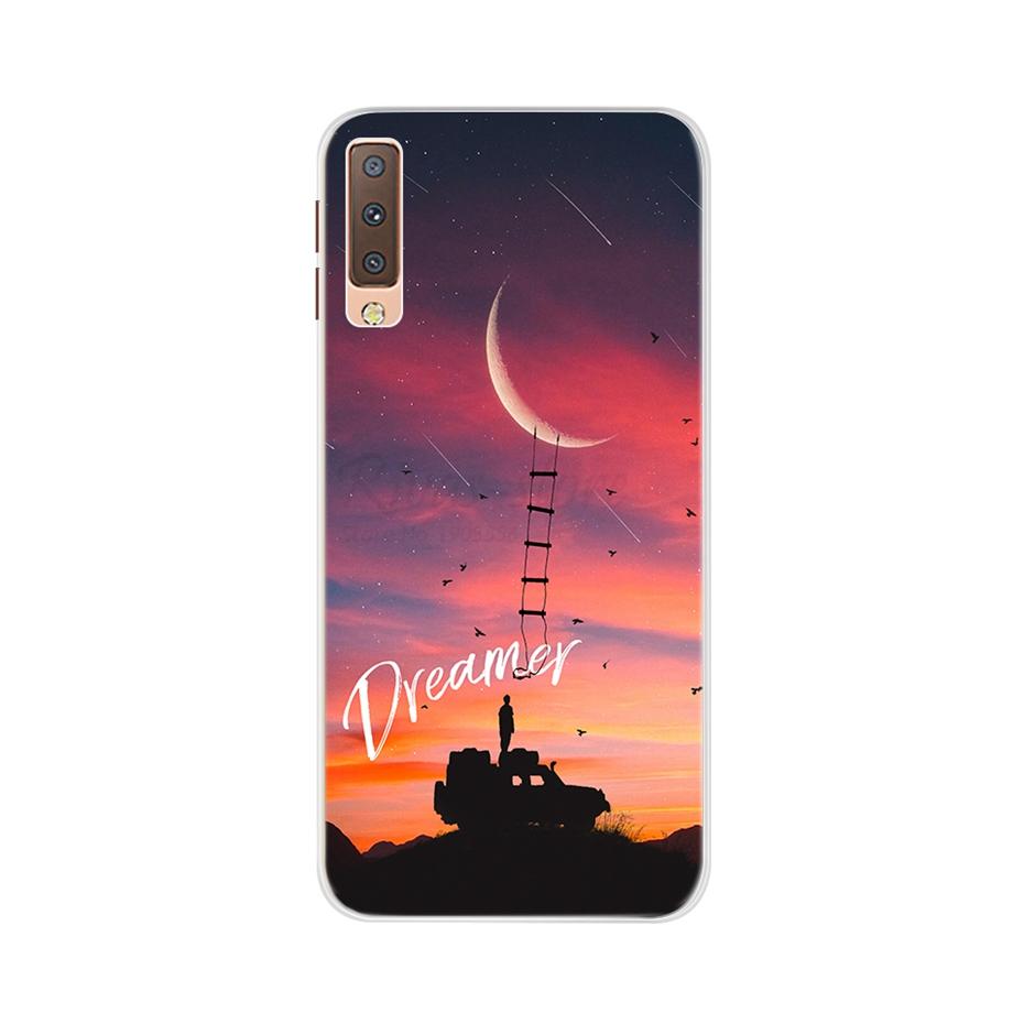for Samsung A7 2018 Case Soft Silicone Back Cover Cute Cartoon Phone Case For Samsung Galaxy A7 A 7 2018 A750 A750f Case Bumper