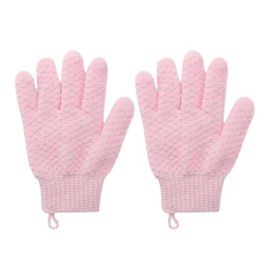 1 Pair Exfoliating Bath Scrub Gloves Double-Sided Design Gentle Deep Exfoliation Skin Care Scrubbing