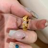 Vintage Open Ring Diamond Laurel Goddess Elegant Brushed Floral Womens Jewelry