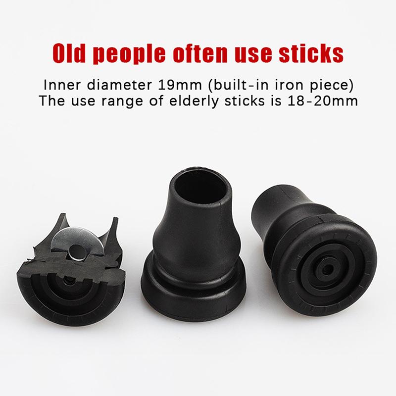 6Pcs Trekking Sticks Protector Cap Tip Non-Slip Hiking Stick Replacement Tips Buffer Lightweight For Climbing Hiking
