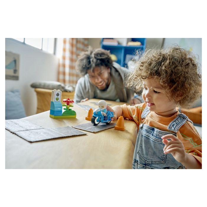 LEGO DUPLO Ma Ville 10471 La Moto de Police Bleue - Jouet pour Garçon ou Fille dès 2 ans
