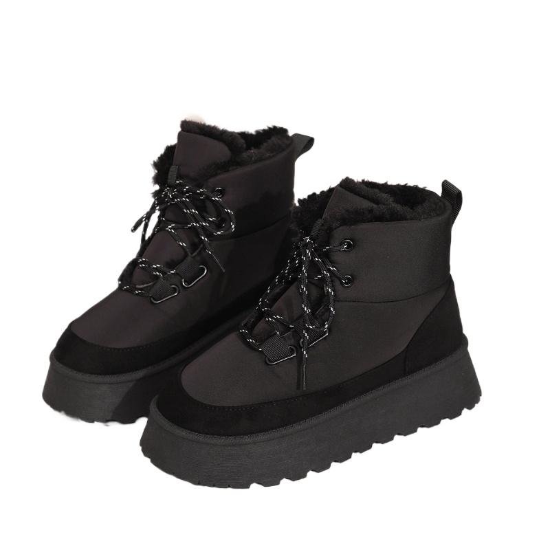 New Winter Round Toe Thick Soled Women's Boots Fashion Casual Comfortable Warm Cotton Shoes Women's  41