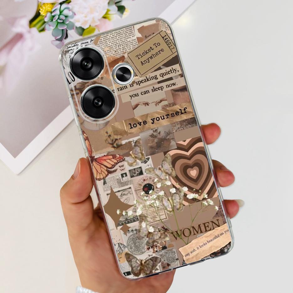 For Xiaomi Redmi Turbo 3 Case Poco F6 Fashion Painted Cover Soft Silicone Phone Cases For Xiaomi Poco F6 F 6 Redmi Turbo3 Bumper