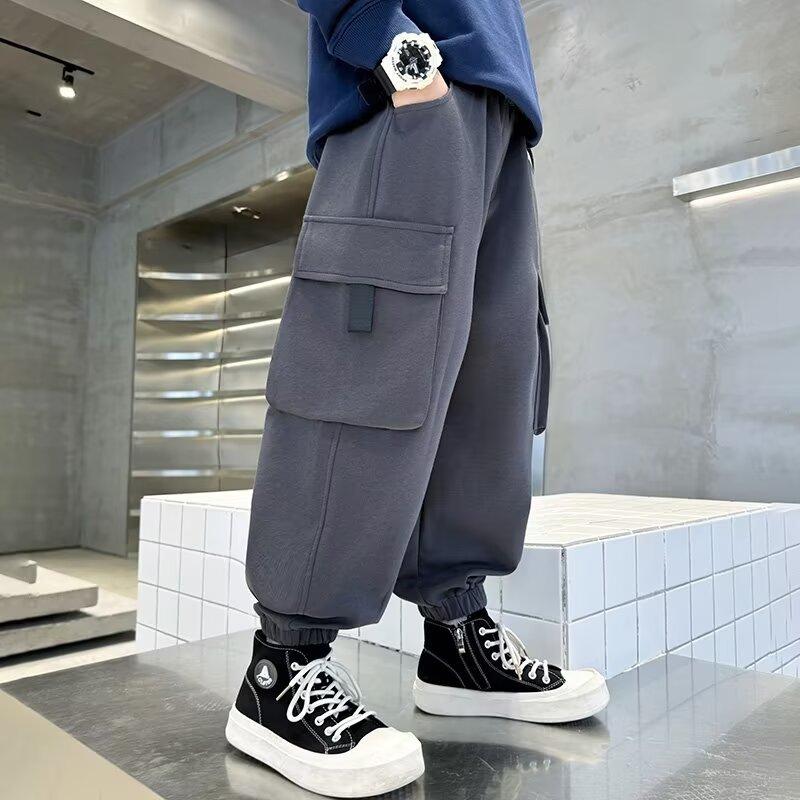 Boys' Pants Spring and Autumn 2025 New Children's Autumn Cargo Pants Boys' Autumn Outfit Big Kids Casual Sports Pants