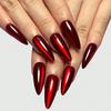 30 Pieces Press On Nails Set Long Almond Shape Cat Eye Design with Clear Jelly Glue Included for Easy Application and Durable Wear