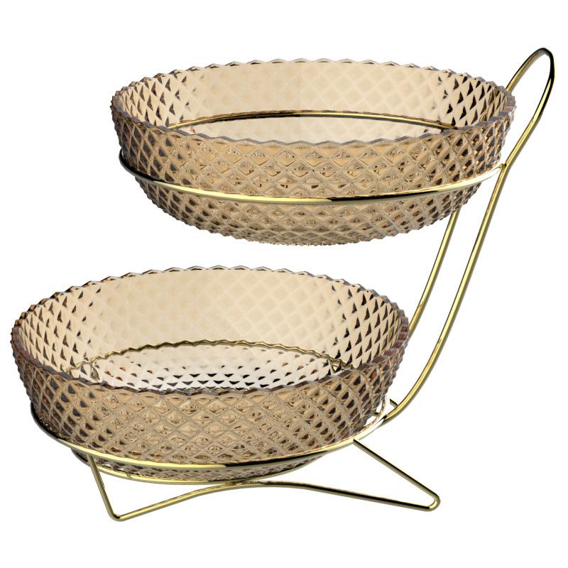 Fruit Tray Home Living Room Tea Table Multi-layer Double-layer Light Luxury High-end Fruit Basket Snack Placing Plate