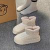 Thick-soled snow boots women's 2025 new winter short boots short boots piled and thickened waterproof cotton shoes heightening cotton boots
