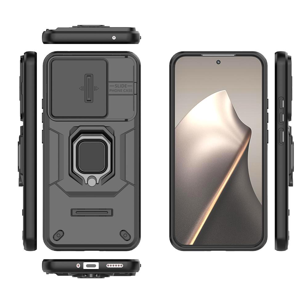 For Xiaomi 15T 5G Case Slide Camera Lens Protector Armor Case For Mi 15T 15 T Mi15T Car Magnetic Ring Holder Phone Cover
