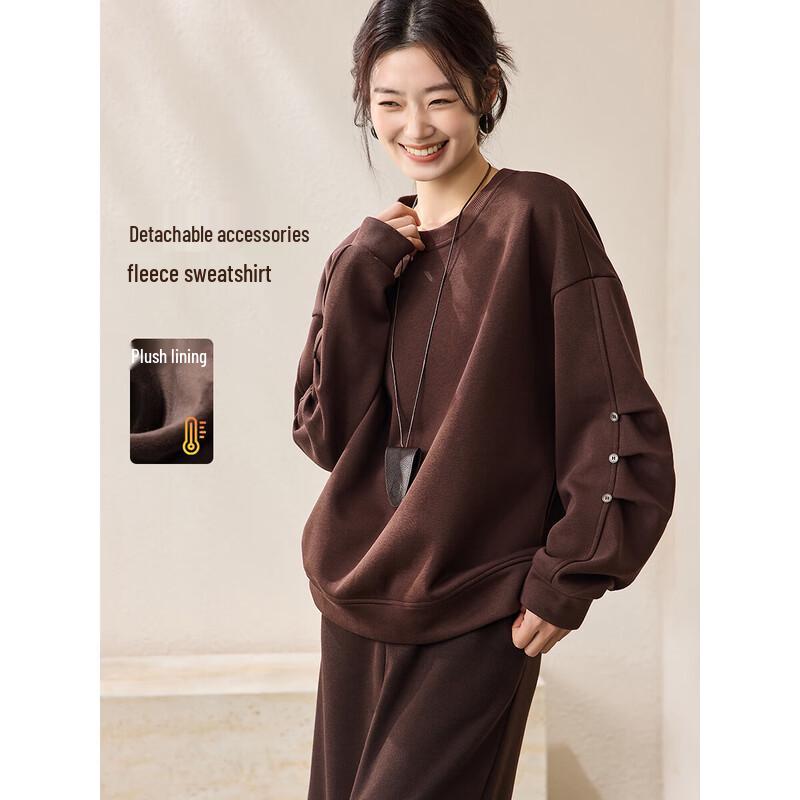 MOHAN YIMEI Retro Voluminous Sleeve Pullover Sweatshirt M