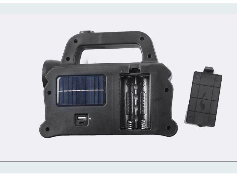 Rechargeable Custom Solar Three-Light Emergency & Camping Spotlight