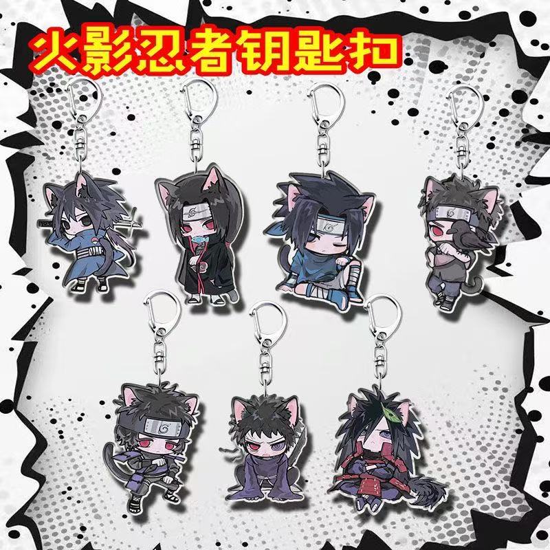 Anime Naruto Portachiavi in acrilico Accessori Naruto Uzumaki Portachiavi Cartoon