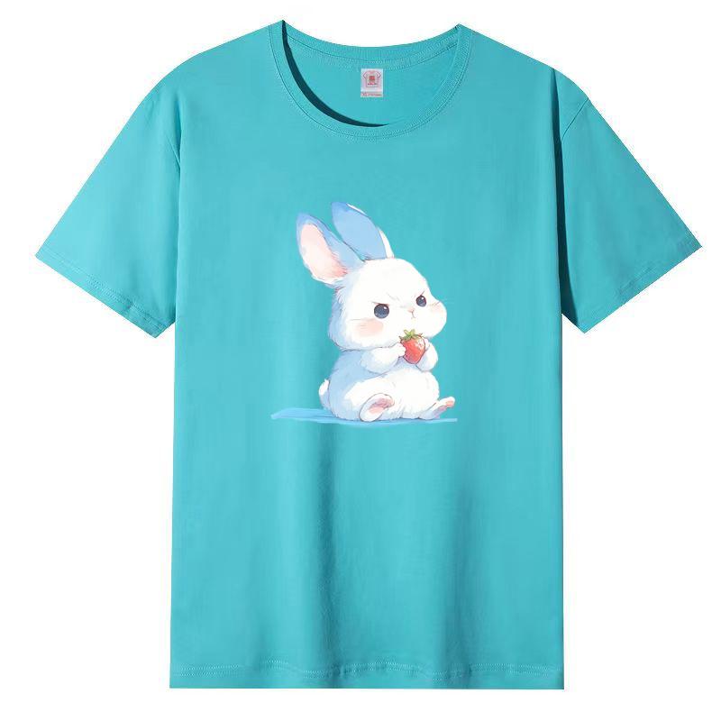 Summer New Short-sleeved T-shirt Female Cotton Loose Korean Ins Women's Cartoon Printing Half-sleeved Blouse