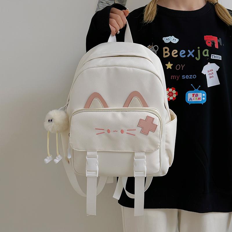 Cat Pattern Backpack Student Schoolbag Women's Travel Backpack