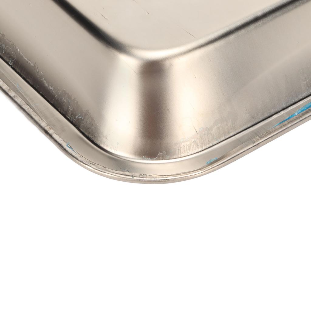 Stainless Steel Surgical Dental Tray Rectangular Metal Cosmetic Storage Tray for Nail Art Equipment