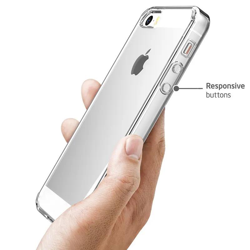 Case For iPhone SE 2020 2022  7 8 6 6S Plus 5S 5 SE TPU Silicone Clear Transparent Soft Case for iPhone 7 8 Plus Back Cover