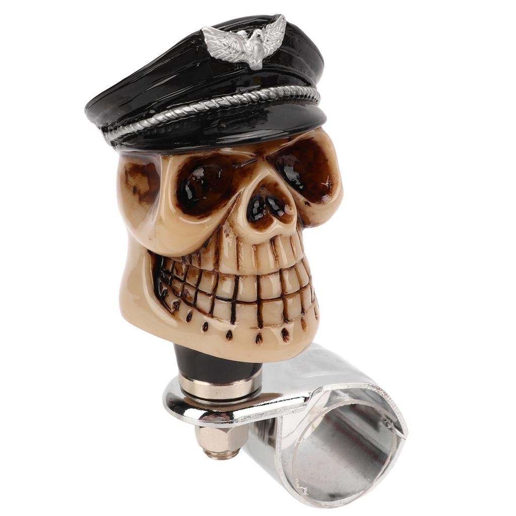 Skull Shape Steering Wheel Spinner 3cm Diameter Metal Resin Turn Knob Booster for Cars Trucks Tractors Boats