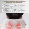 Draadloze nek- en cervicale massager, elektrisch massagekussen met USB-oplaadfunctie, shiatsu-massage en verwarmingsfunctie.