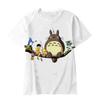 3D Hayao Miyazaki Cartoon Totoro Pattern Printed Casual Short Sleeved Children's Boy T-shirts - Soft Medium Stretch Fabric Summer Relaxed Fit Clothing