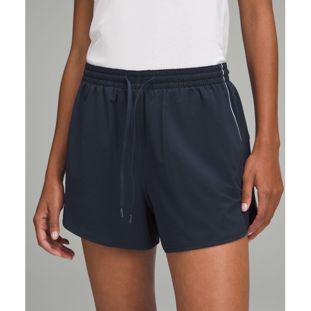 Lululemon Lightweight High Rise Relaxed Short 3   Long Liner True Navy White