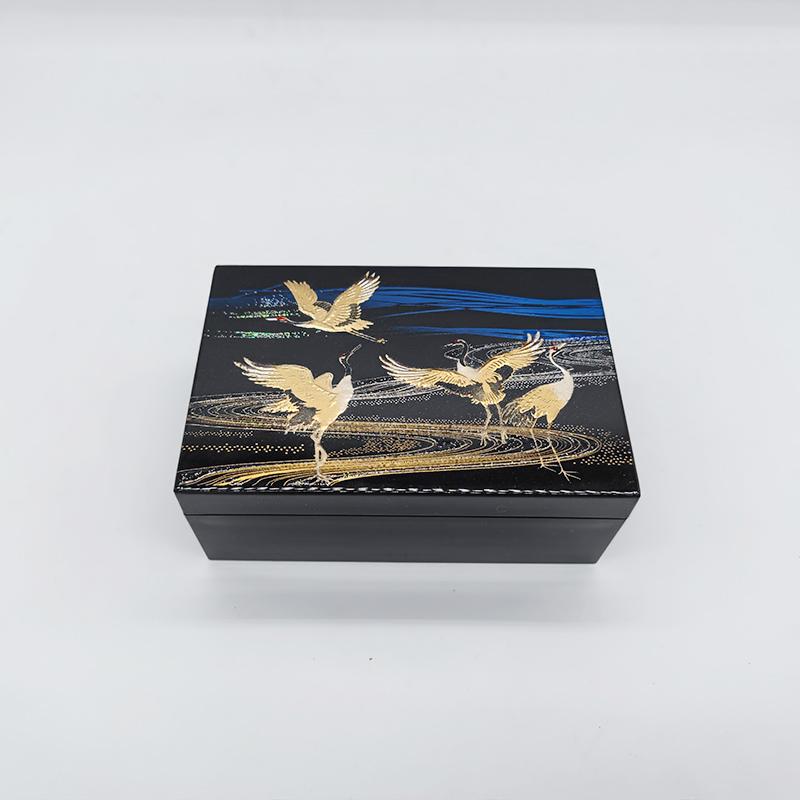 Chinese Lacquer Jewelry Box Handmade Luxury Mother of Pearl Inlay Wedding Gift
