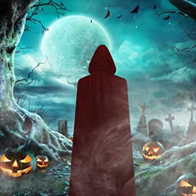 JUTOSU Halloween Cape, Dracula Style, for Kids and Adults, Makeup Costume Prop, Devil, Vampire, Wizard, Red and Black Reversible, Unisex Cape Robe,