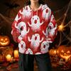 Women's Halloween Print Hoodie with and Pockets