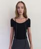 Daiaegeuneol Scallop Half Sleeve Knit (Black)