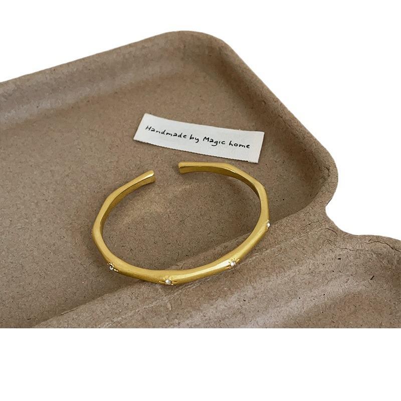 Medieval Matte Metal Zircon Star Bracelet Female Personality Unique Exquisite Elegant Fashion Versatile Bracelet Jewelry