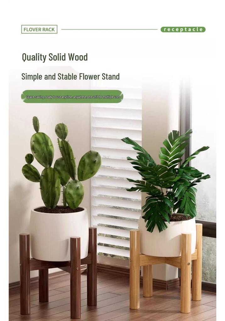 Cross-Shaped Plant Stand: Floor-standing Flower Shelf for Balcony or Living Room