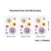 Kawaii Floral Wall Decal Pastel Color Flower Sticker for Girls Bedroom Home Decor