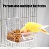 Bird Bath for Cage Parrot Bathing Tub Bird Cage Bath Bird Bathtub Pool Convenient Thick Sturdy for Cockatiel Parrots Small Birds
