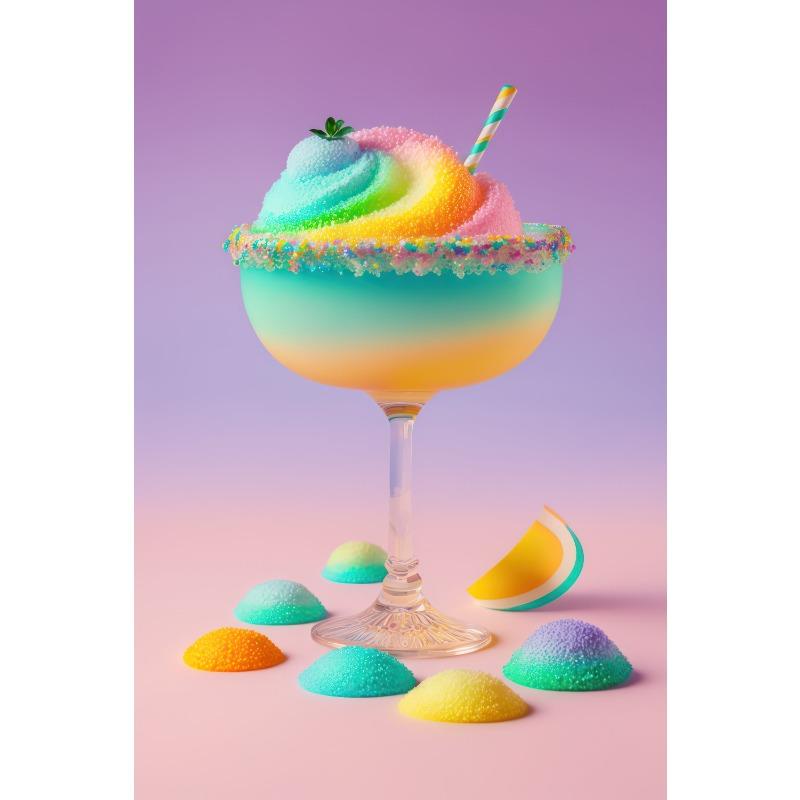 Colorful Fruit Smoothie Beverage Coffee Cocktail Posters Prints Canvas Printing Wall Art Picture for Milk Tea Dessert Shop Decor