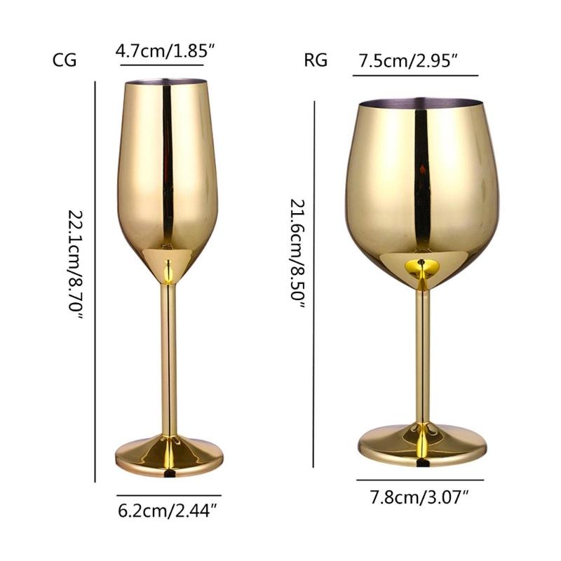 Stainless Steel Red Wine Goblets Large-Capacity Red Wine Glass Juice Drink Champagne Goblet Party Barware Kitchen Tool