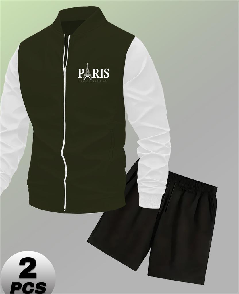 Baseball Tracksuits with Shorts for Men, Breathable & Lightweight