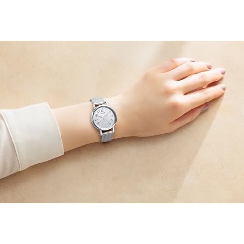 Citizen Watch Wicca Solartech Mesh Belt Waterproof White KP5-115-11 Women's Silver