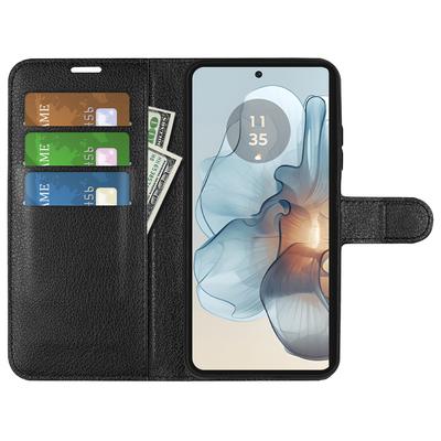 Etui na Motorola Moto G24 Power Tekstura liczi Odporne na upadki Skórzany portfel Pokrowiec na telefon