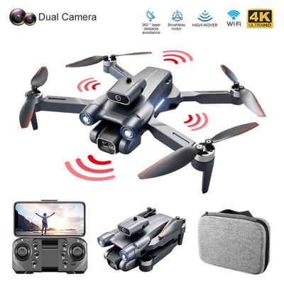 Fjärrkontrolldrönare med Daul-kamera 4K hopfällbar fjärrkontroll Quadcopter med funktionshinder