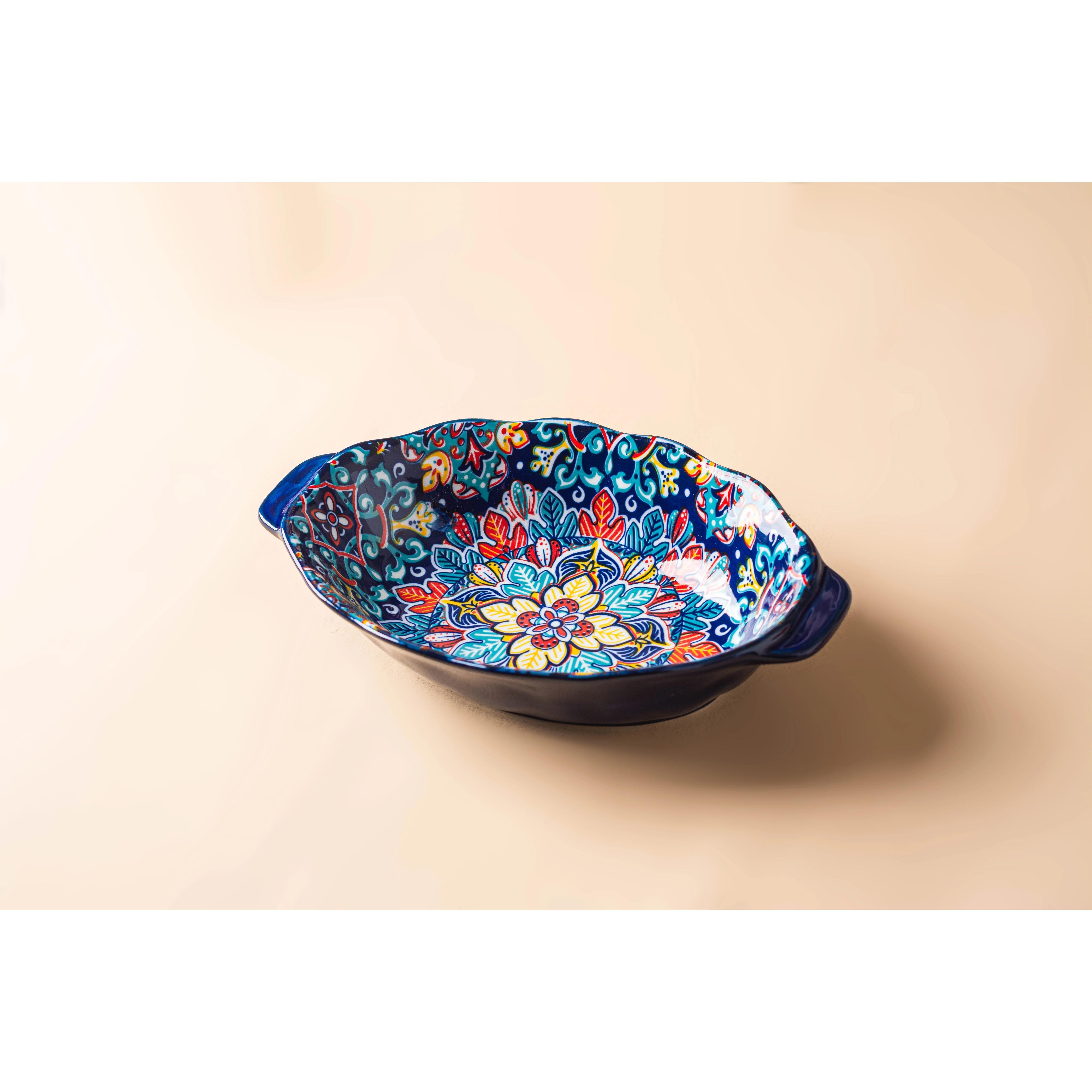 

Новая богемная керамическая форма для выпечки в форме яйца, тарелка для пасты, тарелка для фруктового салата, красочный комбинированный набор 9 дюймов 9.25inch