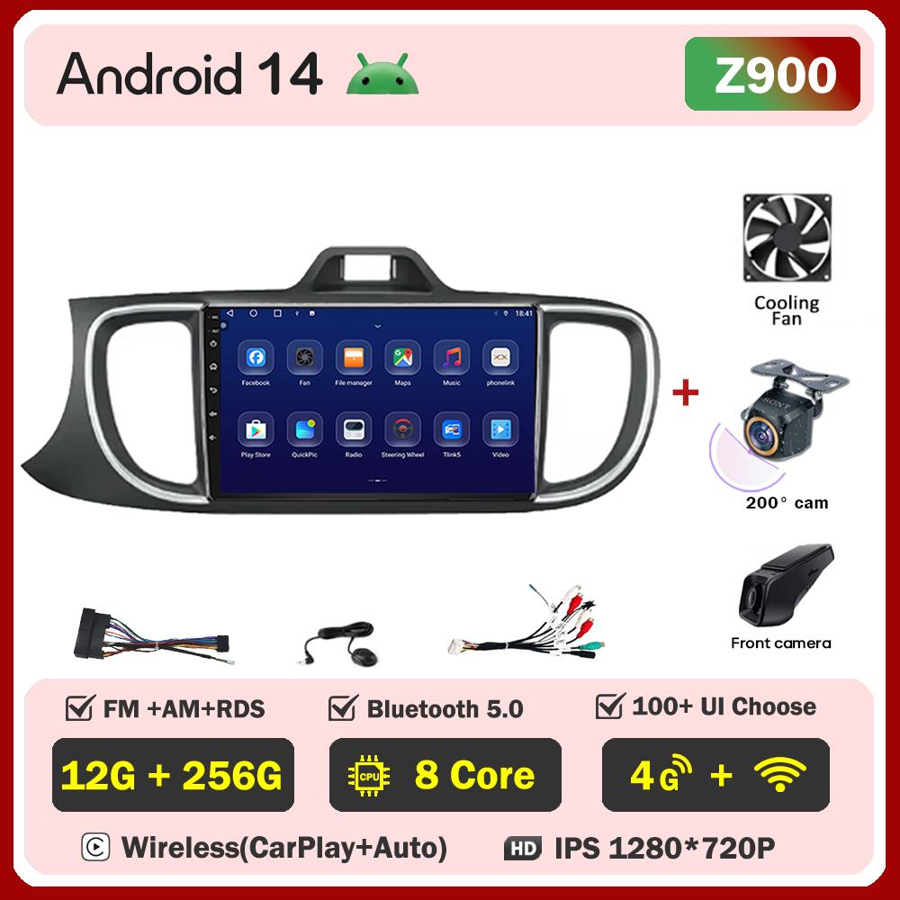 For KIA PEGAS 2018-2019 Car Radio Player Car Carplay Screen Autoradio Mirror Link Car Intelligent Systems Touch Screen DSP RDS