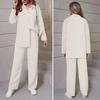 Yousheng 2 Pcs/Set Fall Spring Women Shirt Pants Set Long Sleeves Lapel Button-down Blouse with Chest Pocket Elastic Waist Trousers OL Commuting Sport