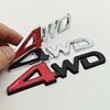 3D Metal Car Letters 4WD Logo Emblem Car Rear Trunk Sticker Fender Side Decals 4WD Badge Auto Accessories