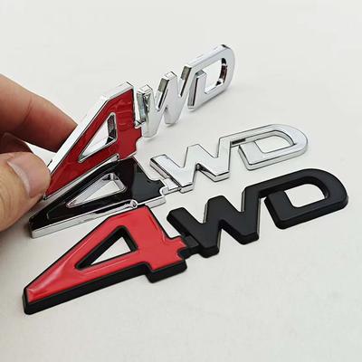 3D Metallbilbokstäver 4WD Logotyp Emblemet Bil Baklucka Klistermärke Skärm Sidodekaler 4WD Märke Biltillbehör