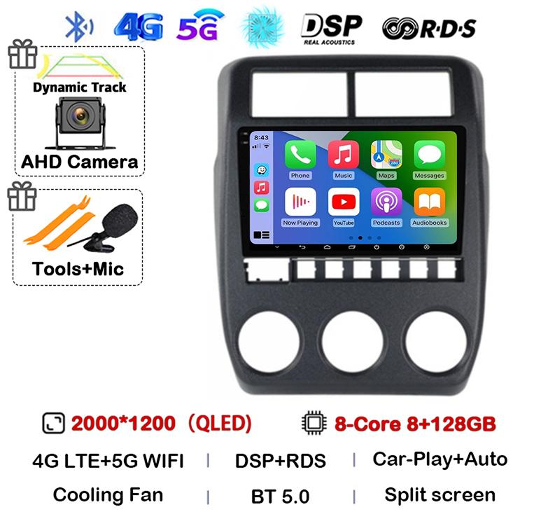 Android 14 Wireless Carplay+Auto WIFI+4G Car Radio For LADA NIVA 2022 Multimedia Stereo Video Player GPS Navigation 360 Camera