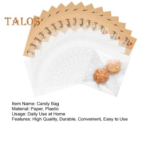 100 ks průhledných samotěsnících celofánových sáčků na sušenky se 120 ks samolepek s poděkováním znovu uzavíratelné sáčky na sladkosti na cukroví dezerty pečivo